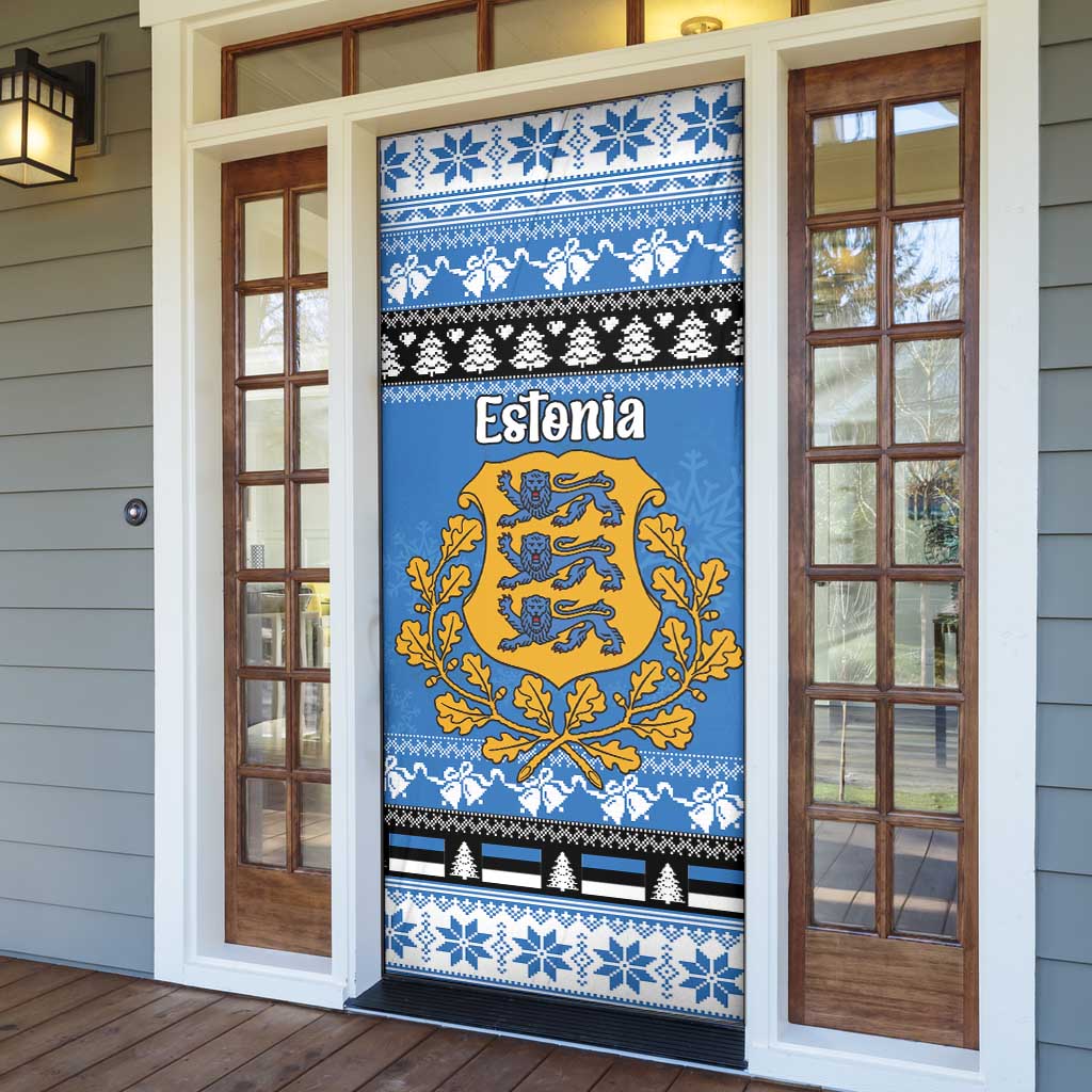 Estonia Christmas Door Cover Coat Of Arms Haid Joule - Wonder Print Shop