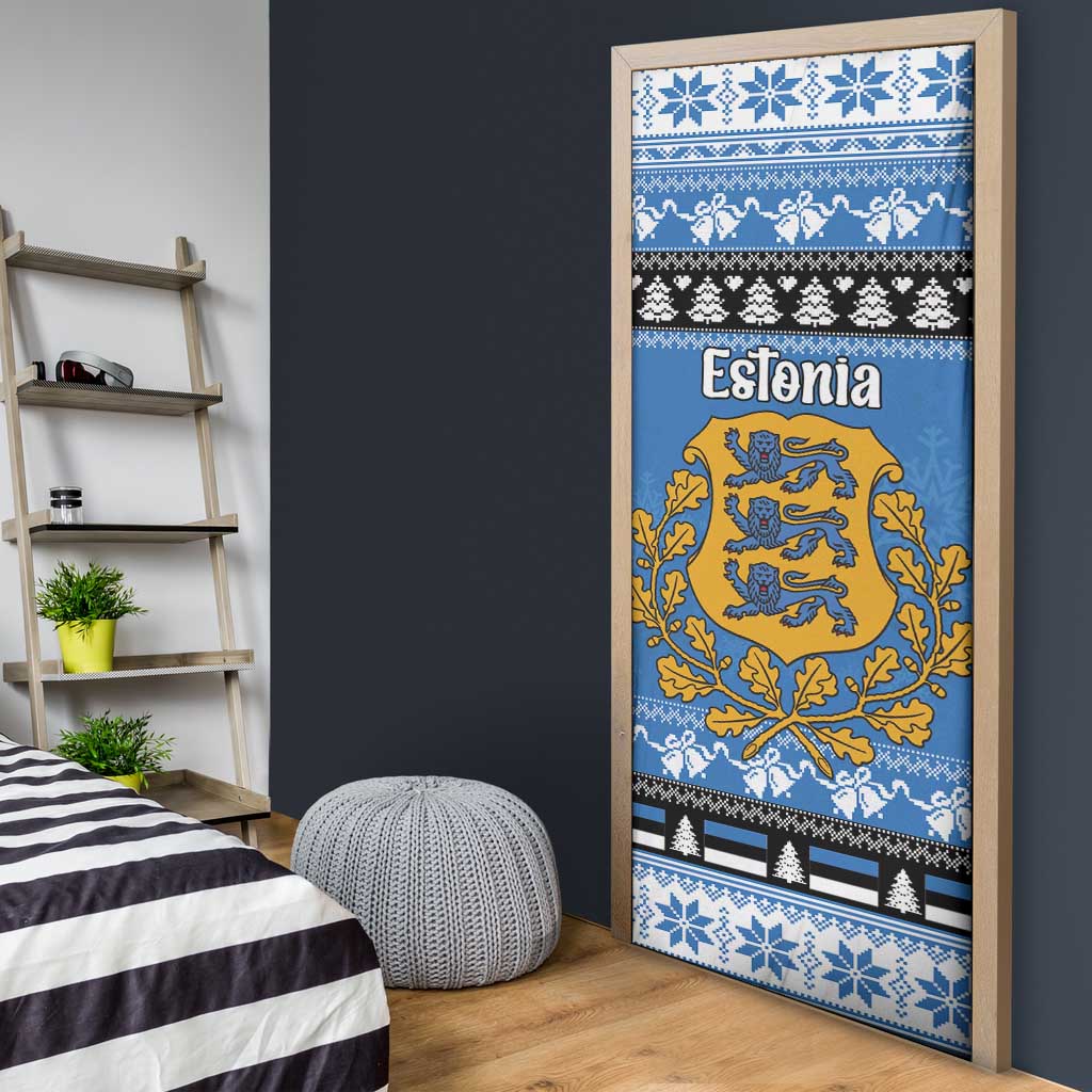 Estonia Christmas Door Cover Coat Of Arms Haid Joule - Wonder Print Shop