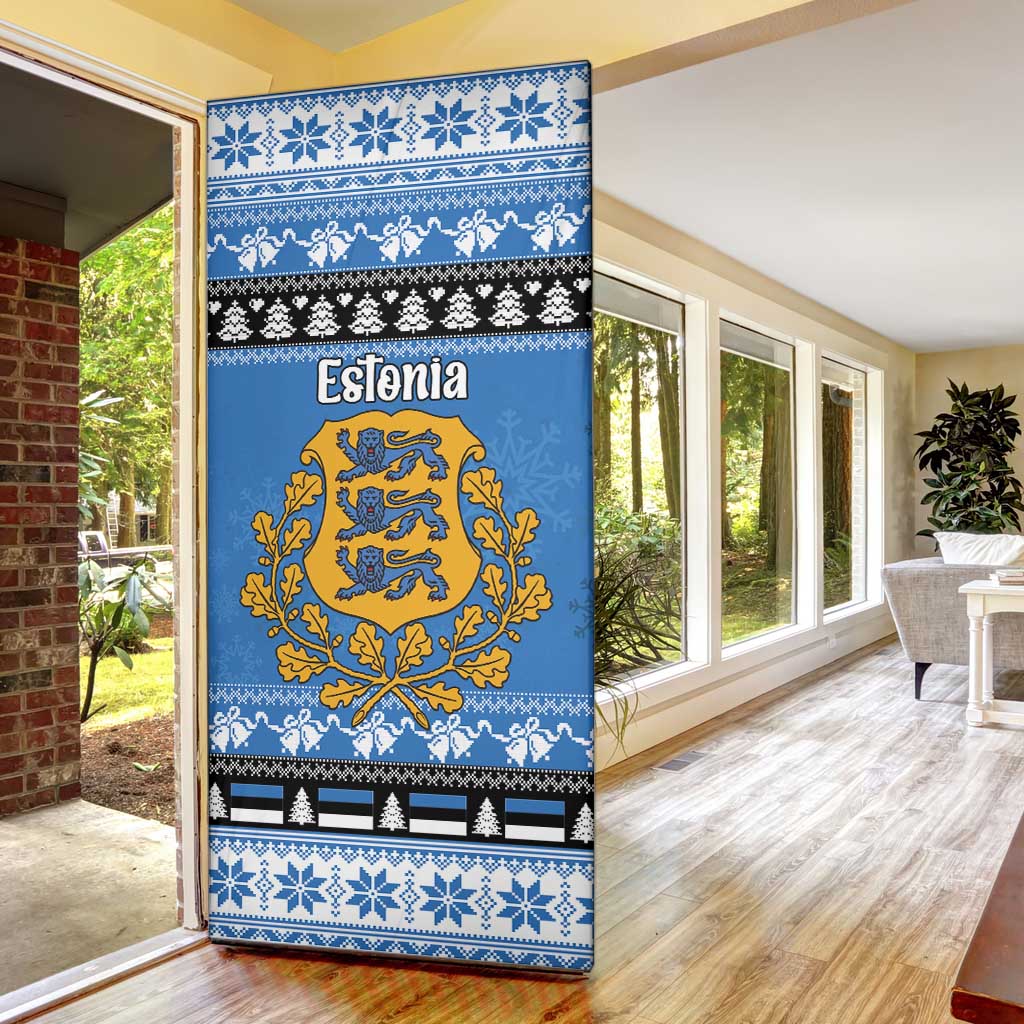 Estonia Christmas Door Cover Coat Of Arms Haid Joule - Wonder Print Shop