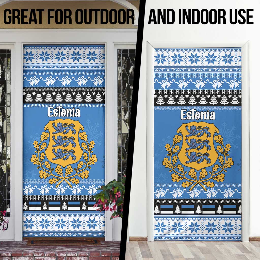 Estonia Christmas Door Cover Coat Of Arms Haid Joule - Wonder Print Shop