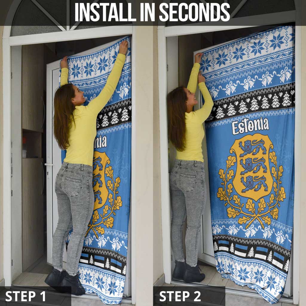 Estonia Christmas Door Cover Coat Of Arms Haid Joule - Wonder Print Shop