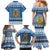 Estonia Christmas Family Matching Mermaid Dress and Hawaiian Shirt Coat Of Arms Haid Joule - Wonder Print Shop