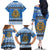 Estonia Christmas Family Matching Off The Shoulder Long Sleeve Dress and Hawaiian Shirt Coat Of Arms Haid Joule - Wonder Print Shop