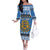 Estonia Christmas Family Matching Off The Shoulder Long Sleeve Dress and Hawaiian Shirt Coat Of Arms Haid Joule - Wonder Print Shop