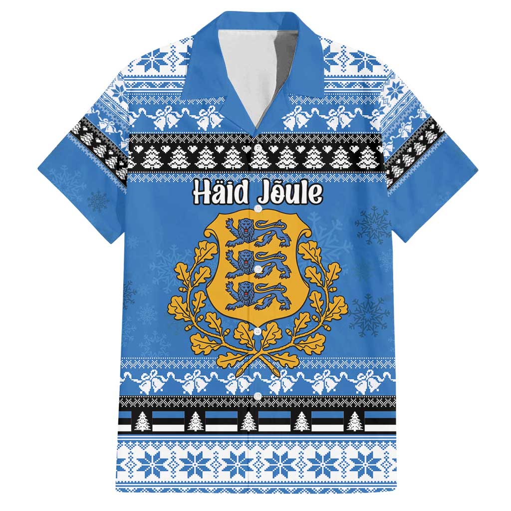 Estonia Christmas Family Matching Off Shoulder Maxi Dress and Hawaiian Shirt Coat Of Arms Haid Joule - Wonder Print Shop