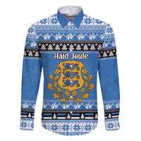 Estonia Christmas Family Matching Off Shoulder Maxi Dress and Hawaiian Shirt Coat Of Arms Haid Joule - Wonder Print Shop