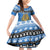 Estonia Christmas Family Matching Off Shoulder Short Dress and Hawaiian Shirt Coat Of Arms Haid Joule - Wonder Print Shop