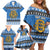 Estonia Christmas Family Matching Off Shoulder Short Dress and Hawaiian Shirt Coat Of Arms Haid Joule - Wonder Print Shop