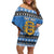 Estonia Christmas Family Matching Off Shoulder Short Dress and Hawaiian Shirt Coat Of Arms Haid Joule - Wonder Print Shop