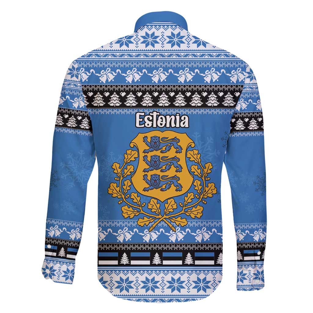 Estonia Christmas Family Matching Puletasi and Hawaiian Shirt Coat Of Arms Haid Joule - Wonder Print Shop