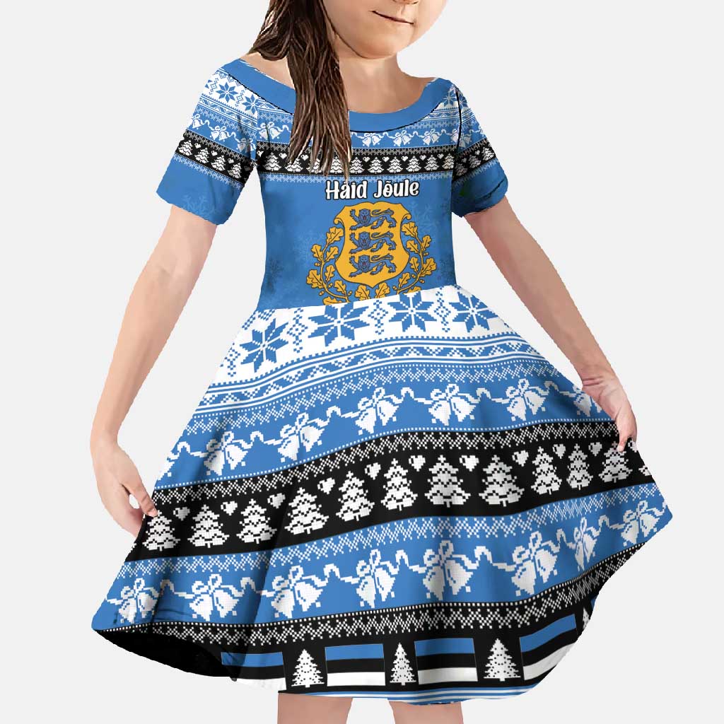 Estonia Christmas Family Matching Summer Maxi Dress and Hawaiian Shirt Coat Of Arms Haid Joule - Wonder Print Shop
