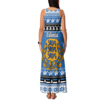 Estonia Christmas Family Matching Tank Maxi Dress and Hawaiian Shirt Coat Of Arms Haid Joule - Wonder Print Shop