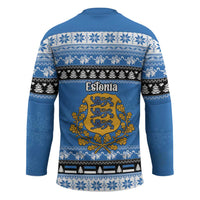 Estonia Christmas Hockey Jersey Coat Of Arms Haid Joule - Wonder Print Shop