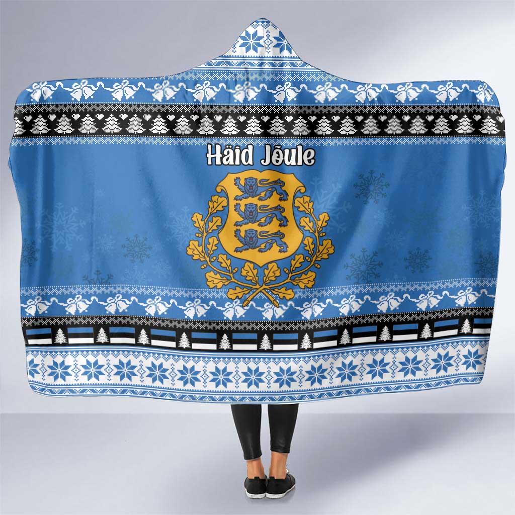 Estonia Christmas Hooded Blanket Coat Of Arms Haid Joule - Wonder Print Shop