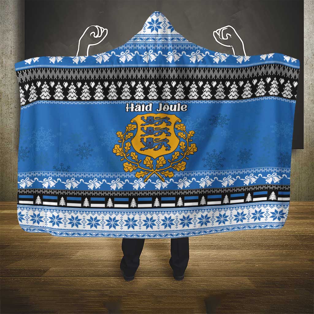 Estonia Christmas Hooded Blanket Coat Of Arms Haid Joule - Wonder Print Shop