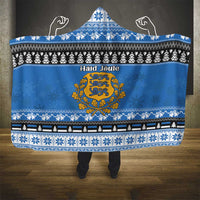 Estonia Christmas Hooded Blanket Coat Of Arms Haid Joule - Wonder Print Shop