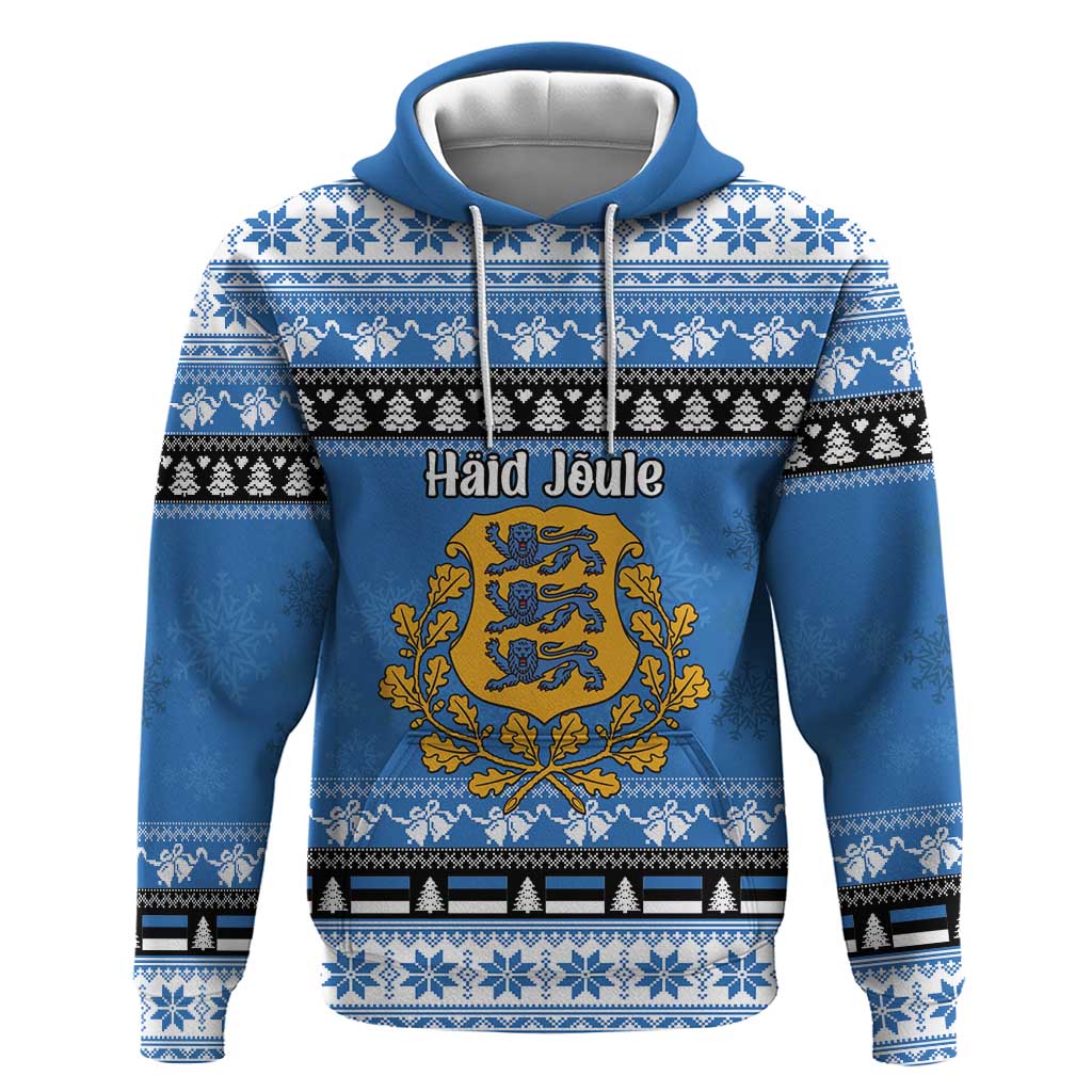 Estonia Christmas Hoodie Coat Of Arms Haid Joule - Wonder Print Shop