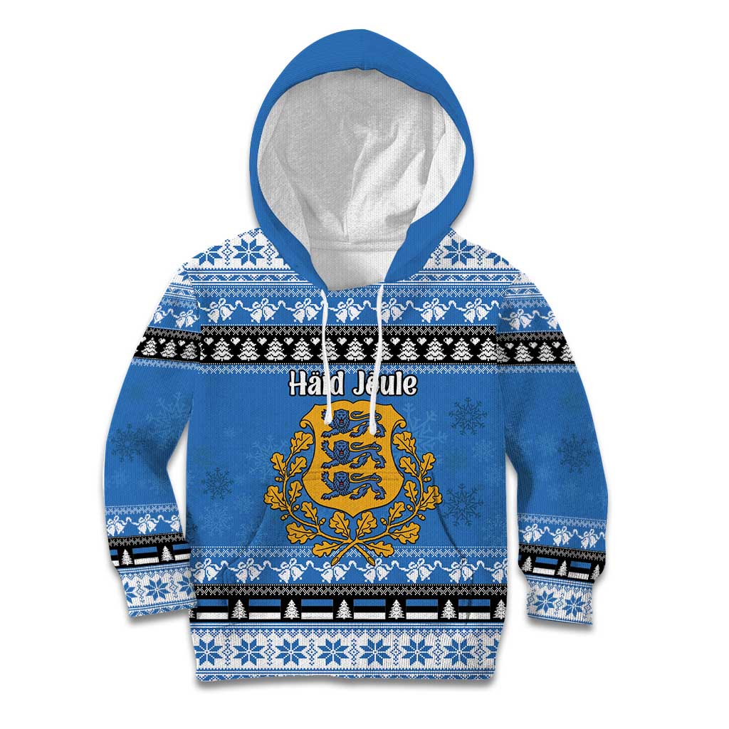 Estonia Christmas Kid Hoodie Coat Of Arms Haid Joule - Wonder Print Shop