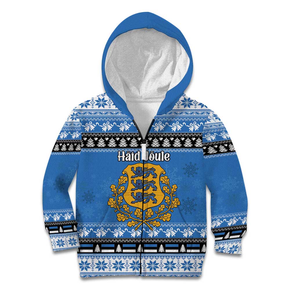 Estonia Christmas Kid Hoodie Coat Of Arms Haid Joule - Wonder Print Shop