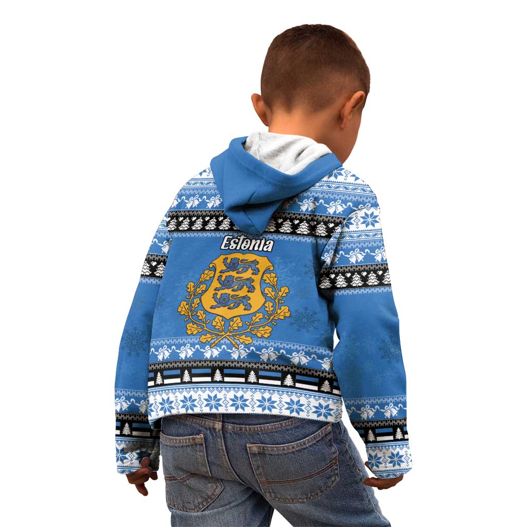 Estonia Christmas Kid Hoodie Coat Of Arms Haid Joule - Wonder Print Shop