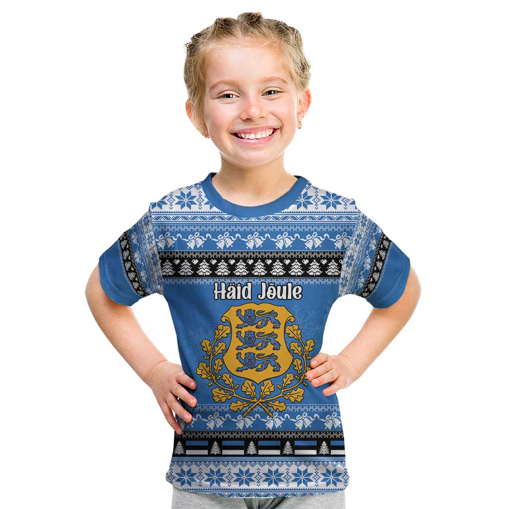 Estonia Christmas Kid T Shirt Coat Of Arms Haid Joule - Wonder Print Shop