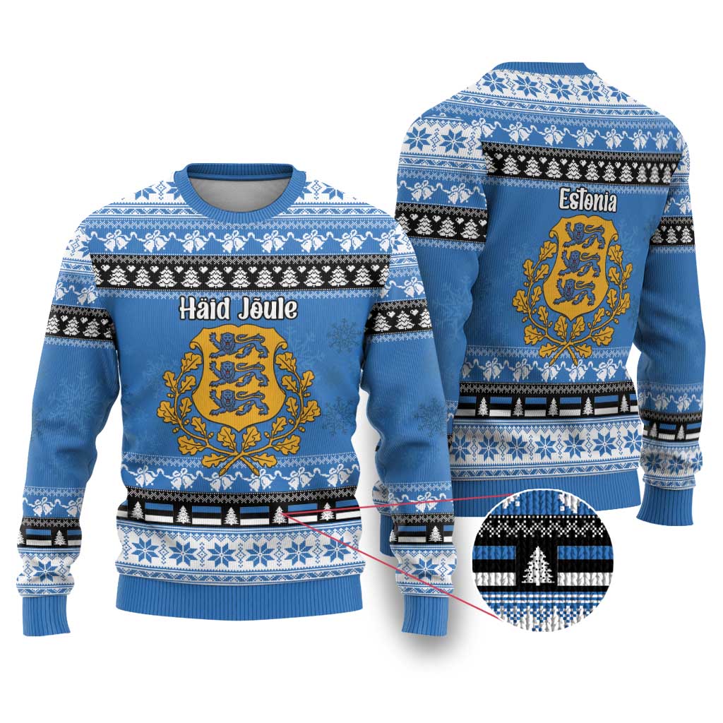 Estonia Christmas Ugly Christmas Sweater Coat Of Arms Haid Joule - Wonder Print Shop