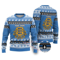 Estonia Christmas Ugly Christmas Sweater Coat Of Arms Haid Joule - Wonder Print Shop