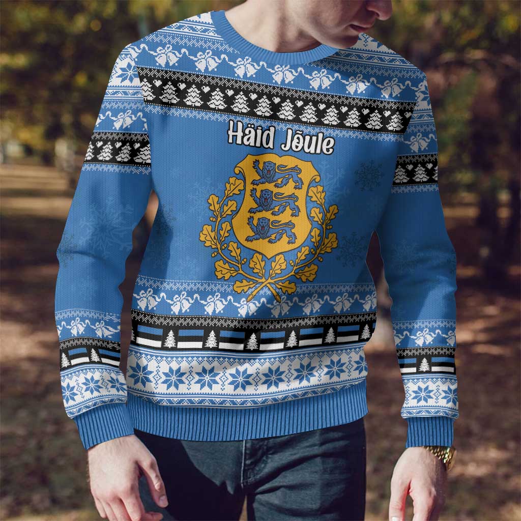 Estonia Christmas Ugly Christmas Sweater Coat Of Arms Haid Joule - Wonder Print Shop
