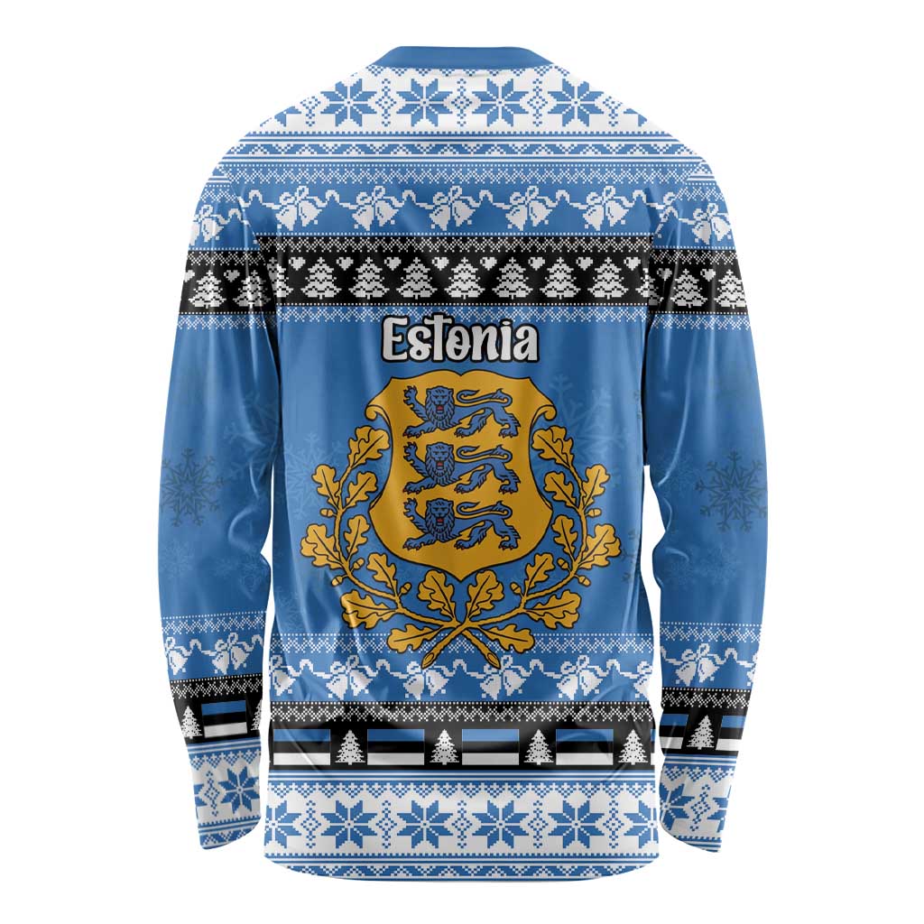 Estonia Christmas Long Sleeve Shirt Coat Of Arms Haid Joule - Wonder Print Shop