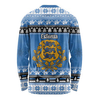 Estonia Christmas Long Sleeve Shirt Coat Of Arms Haid Joule - Wonder Print Shop