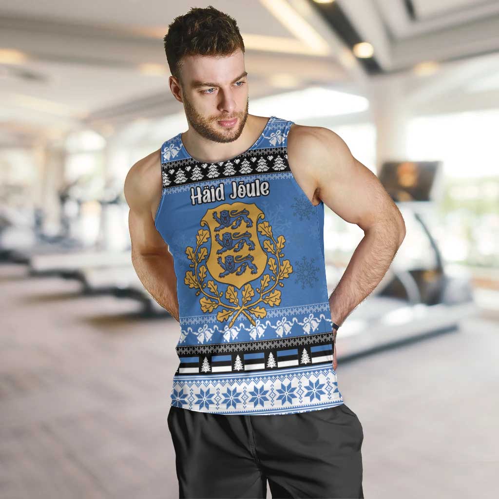 Estonia Christmas Men Tank Top Coat Of Arms Haid Joule - Wonder Print Shop