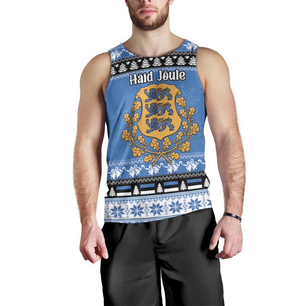 Estonia Christmas Men Tank Top Coat Of Arms Haid Joule - Wonder Print Shop