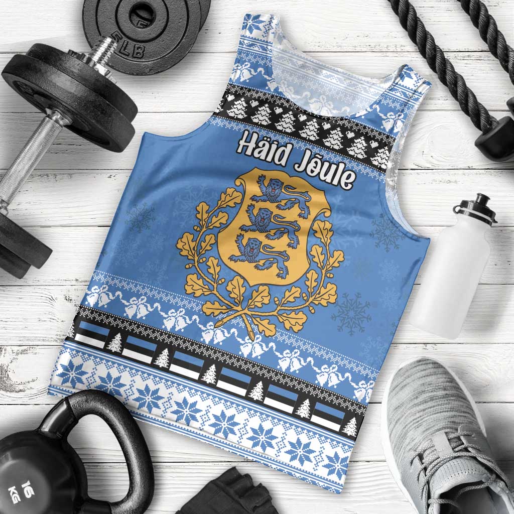 Estonia Christmas Men Tank Top Coat Of Arms Haid Joule - Wonder Print Shop