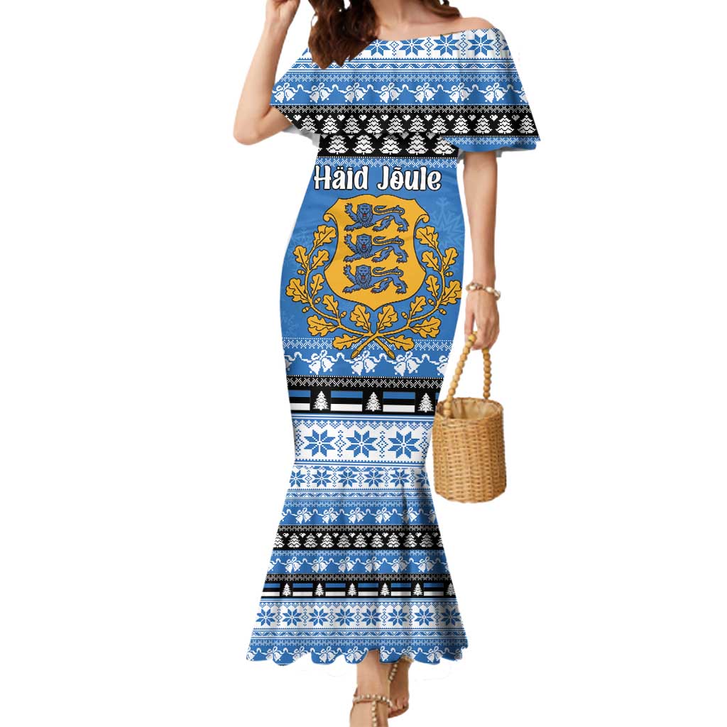 Estonia Christmas Mermaid Dress Coat Of Arms Haid Joule - Wonder Print Shop