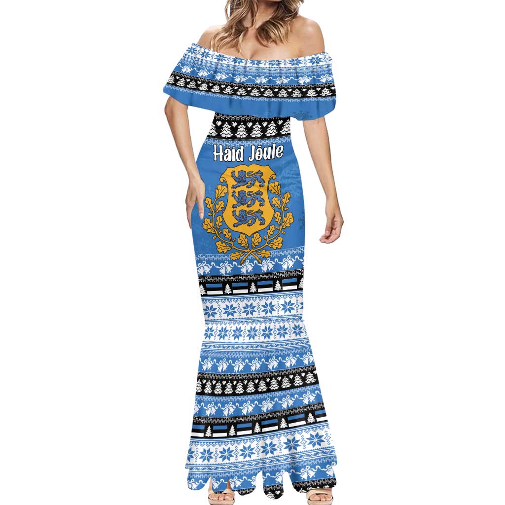 Estonia Christmas Mermaid Dress Coat Of Arms Haid Joule - Wonder Print Shop