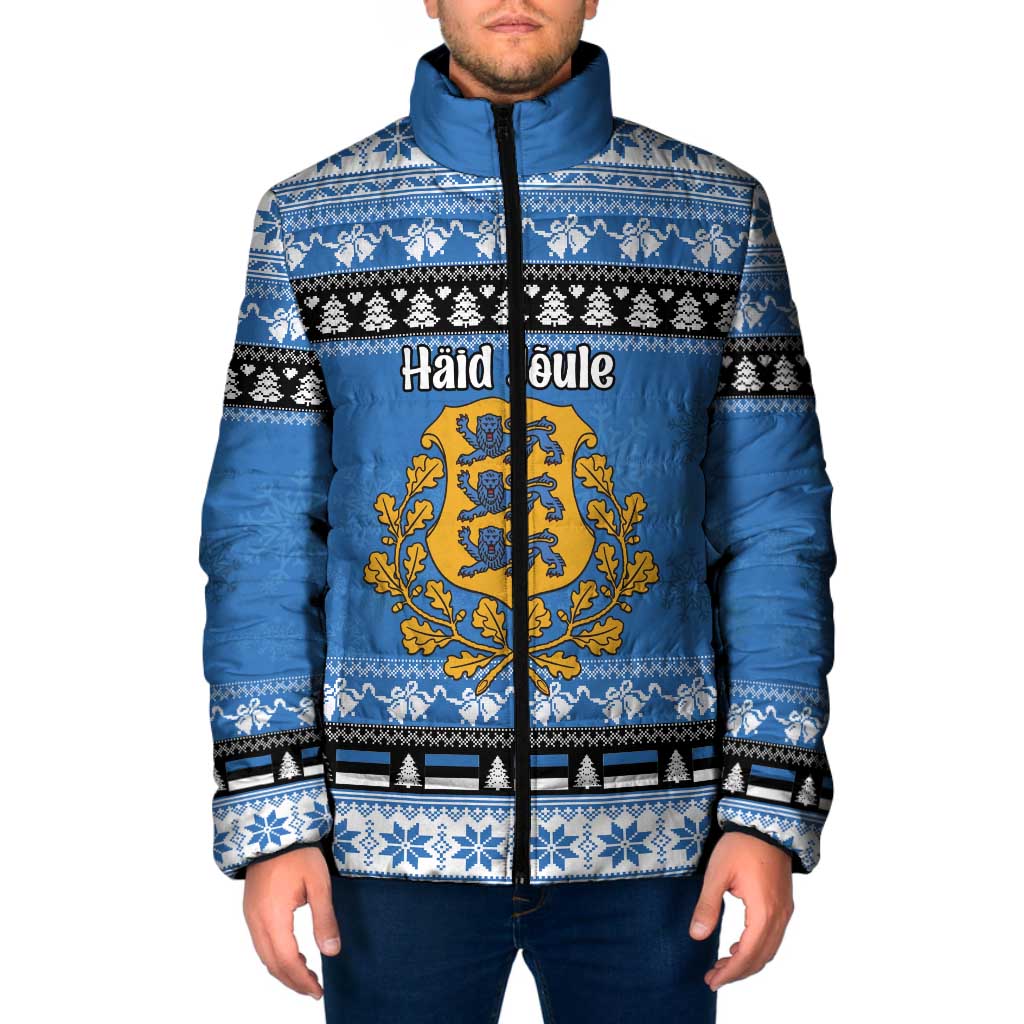 Estonia Christmas Padded Jacket Coat Of Arms Haid Joule - Wonder Print Shop