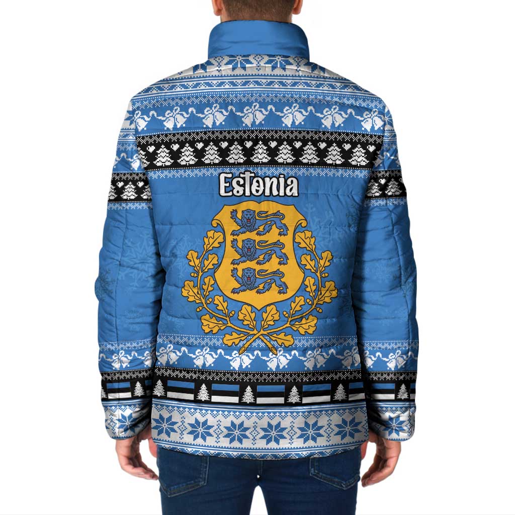 Estonia Christmas Padded Jacket Coat Of Arms Haid Joule - Wonder Print Shop