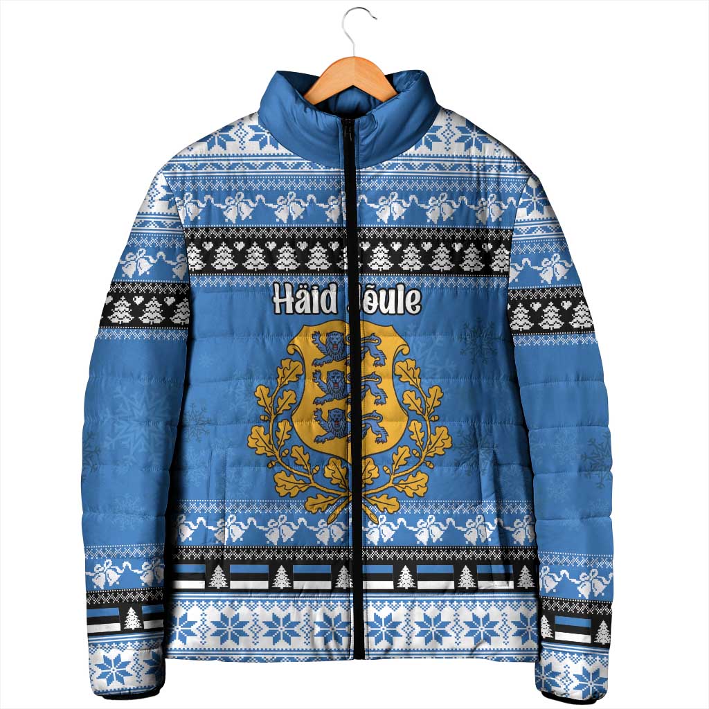 Estonia Christmas Padded Jacket Coat Of Arms Haid Joule - Wonder Print Shop