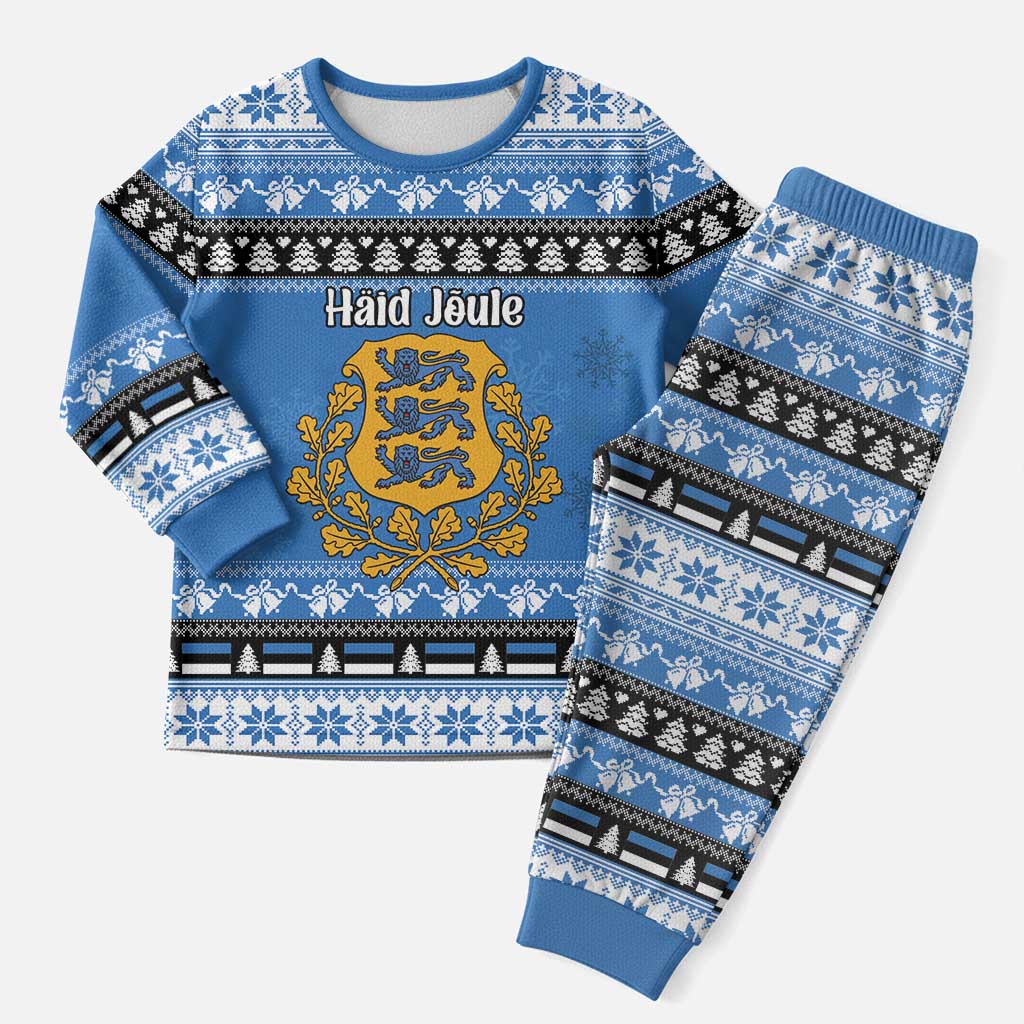 Estonia Christmas Pajama Set Coat Of Arms Haid Joule - Wonder Print Shop