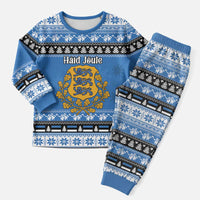 Estonia Christmas Pajama Set Coat Of Arms Haid Joule - Wonder Print Shop