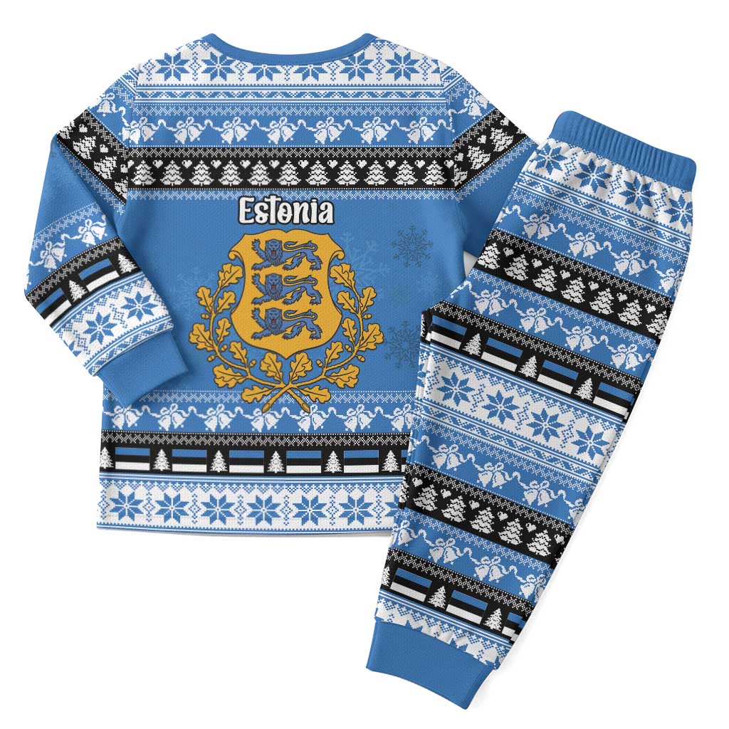 Estonia Christmas Pajama Set Coat Of Arms Haid Joule - Wonder Print Shop