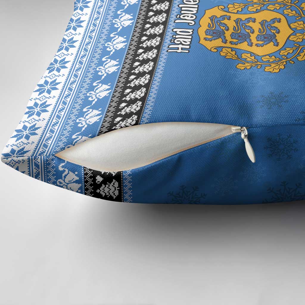 Estonia Christmas Pillow Cover Coat Of Arms Haid Joule - Wonder Print Shop