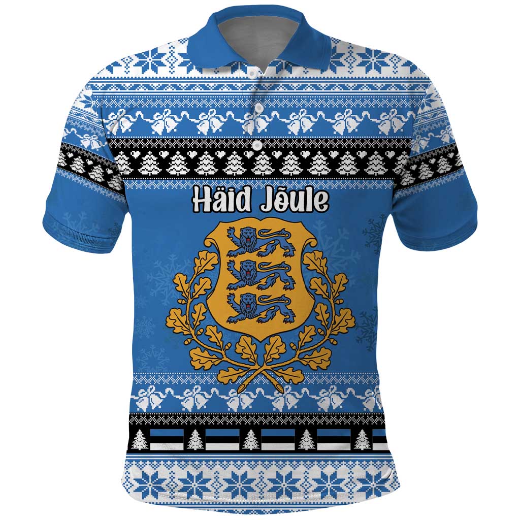 Estonia Christmas Polo Shirt Coat Of Arms Haid Joule - Wonder Print Shop