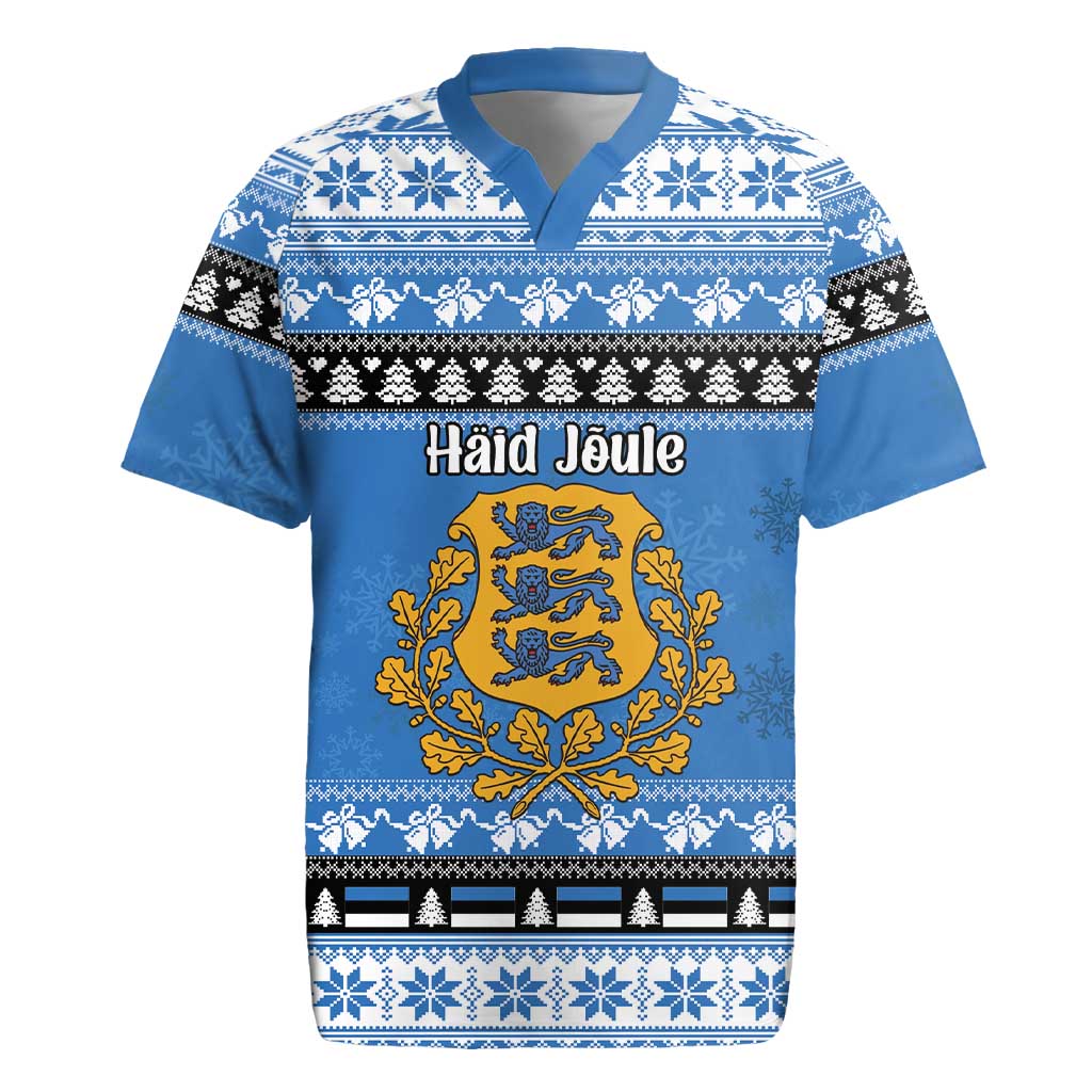 Estonia Christmas Rugby Jersey Coat Of Arms Haid Joule - Wonder Print Shop