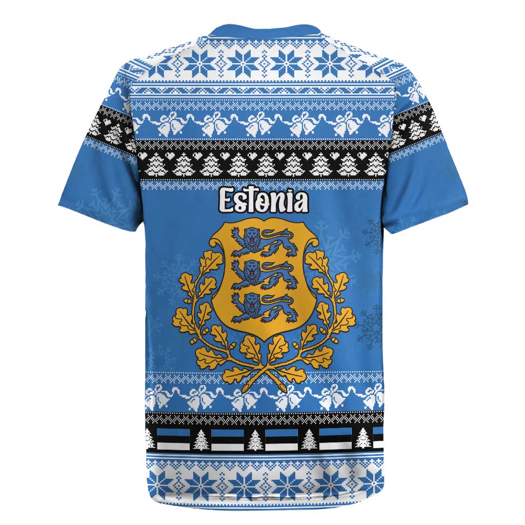 Estonia Christmas Rugby Jersey Coat Of Arms Haid Joule - Wonder Print Shop