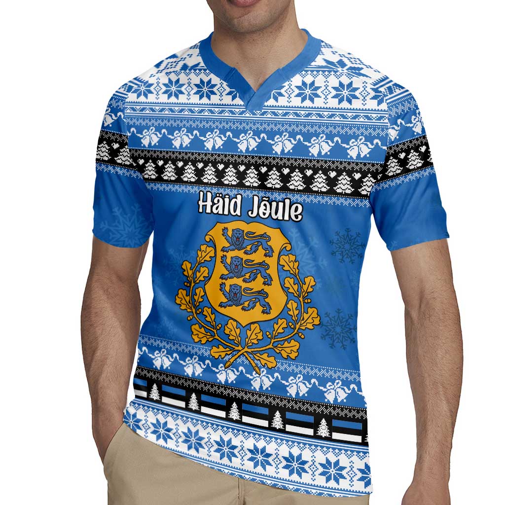 Estonia Christmas Rugby Jersey Coat Of Arms Haid Joule - Wonder Print Shop