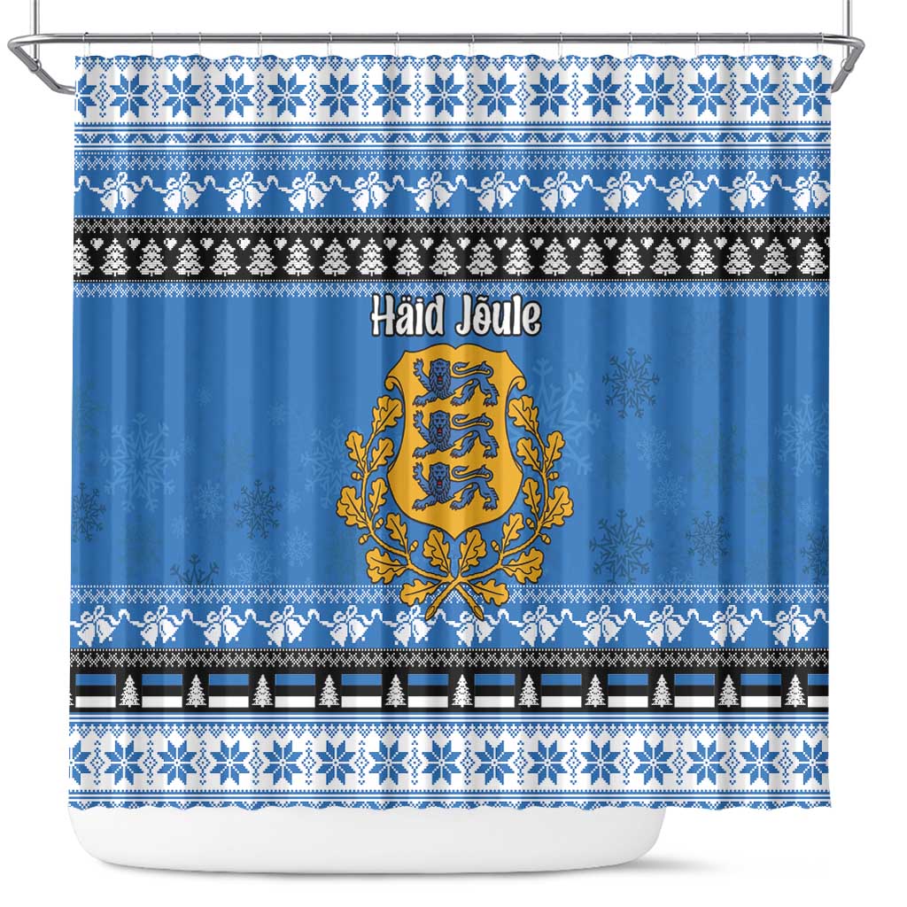 Estonia Christmas Shower Curtain Coat Of Arms Haid Joule - Wonder Print Shop