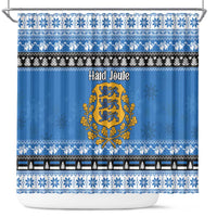 Estonia Christmas Shower Curtain Coat Of Arms Haid Joule - Wonder Print Shop