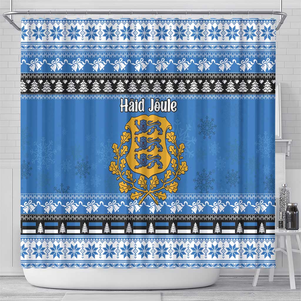 Estonia Christmas Shower Curtain Coat Of Arms Haid Joule - Wonder Print Shop