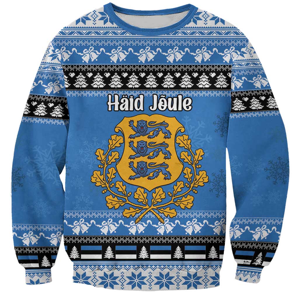 Estonia Christmas Sweatshirt Coat Of Arms Haid Joule - Wonder Print Shop